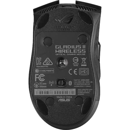 Безжична-мишка-Gaming-ASUS-ROG-Gladius-II-Wireless,-RGB,-Switch-Omron,-16000-dpi,-6-бутона,-Двойна-безжична-свързаност-(2.4GHz/Bluetooth),-Aura-Sync-осветление,-Черен-side-view