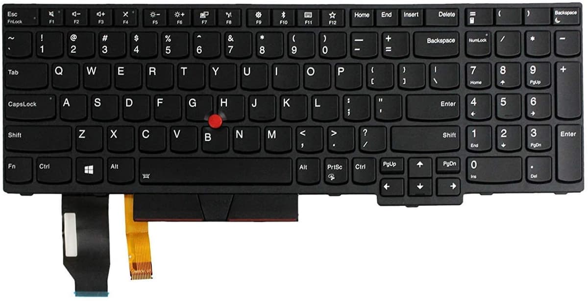 Клавиатура-за-лаптоп-Lenovo-ThinkPad:-E580-E585-E590-E595-T590-P53S-L580-L590-P52-P72-P53-P73-front-view