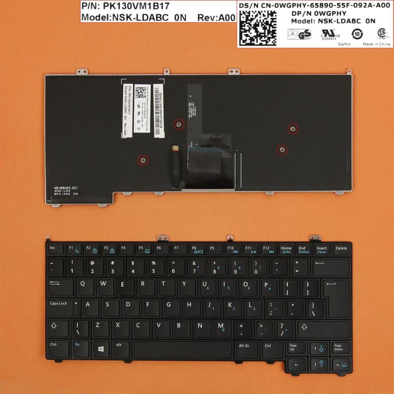 Клавиатура-за-лаптоп-Dell:-E7440-E7240-E7420-front-view