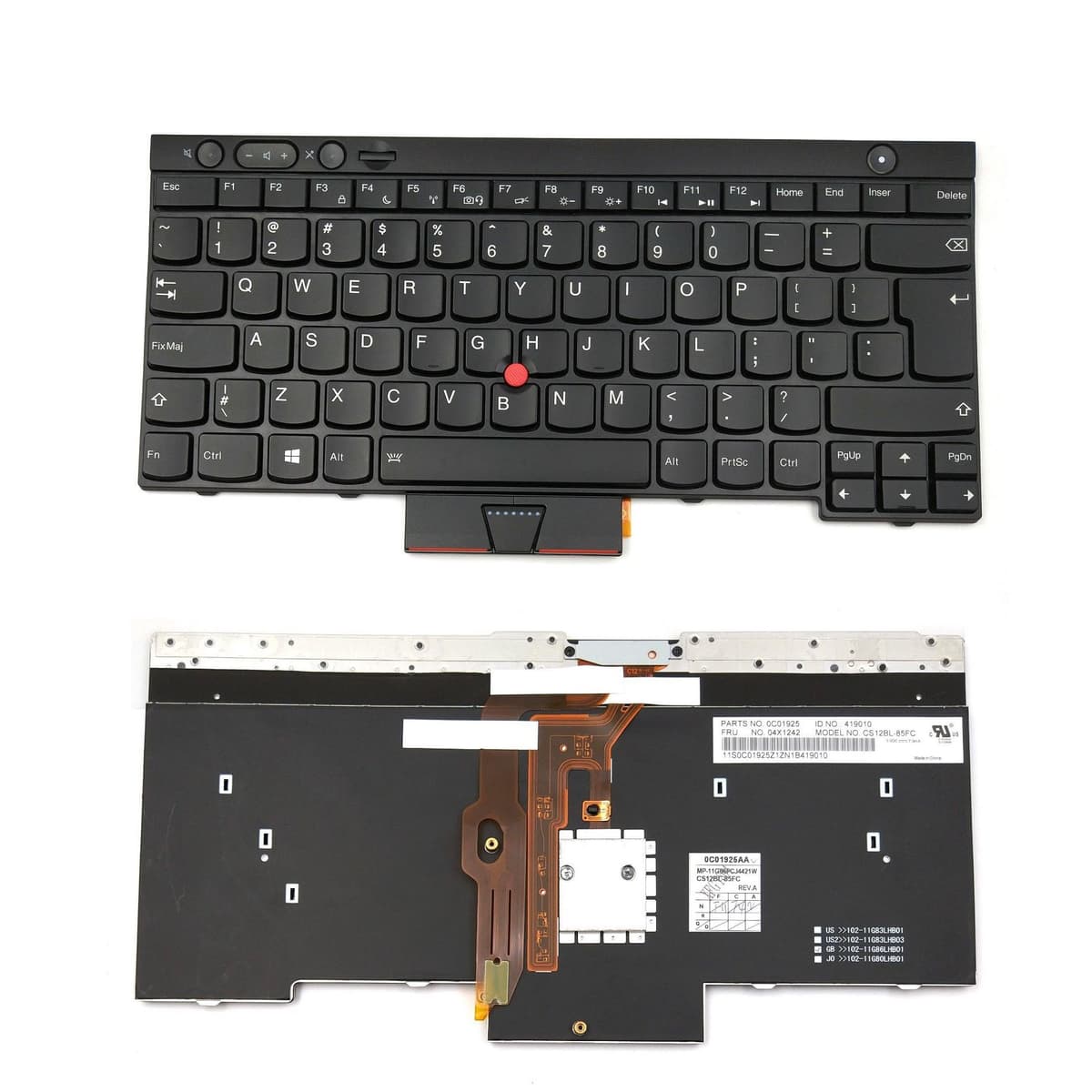 Клавиатура-за-лаптоп-Lenovo:-T430-T430i-T430s-T430si-T430U-T530-T530i-T530S-W530-X13X-X230-X230i-X230it-X230T-front-view