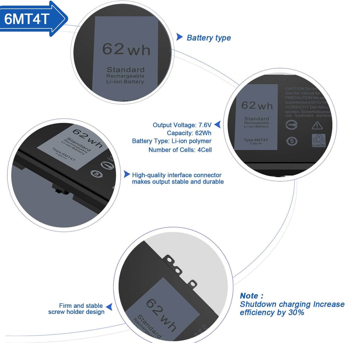 Оригинална-батерия-за-лаптоп:-DELL-E5270,-E5470,-E5570,-Precision-15-3000,-Precision-3510--angle-view